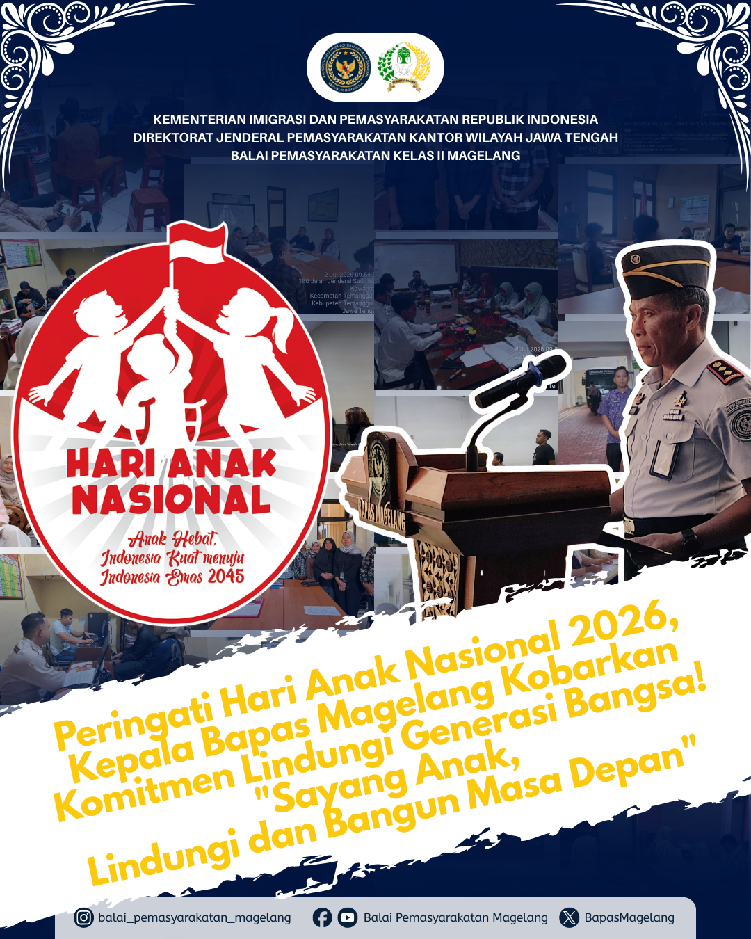 Peringati Hari Anak Nasional 2026, Kepala Bapas Magelang Kobarkan Komitmen Lindungi Generasi Bangsa!